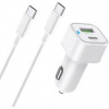 Adaptér do auta Sturdo 48W + 2x Type-C 60W biela NAU-0048-STU-48WCC