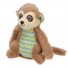 Flamingo Drala Monkey Brown 20cm - plyšová opica pre psa, s pískadlom, hnedá