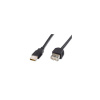 PremiumCord USB 2.0 kabel prodlužovací, A-A, 1m, černý kupaa1bk