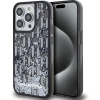 Karl Lagerfeld Liquid Glitter Monogram Gradient Zadný Kryt pre iPhone 14 Pro Black