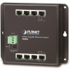 Planét priemyselný plochý switch 8x1Gb, 12-48VDC/24VAC, IP30, -10/60°C, fanless