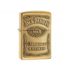 zapalovač Zippo Jack Daniels Label Brass Emblem