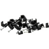 XTREME Príchytka na kábel 100ks 6/4 mm čierny plochý