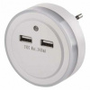 LED nočné svetlo P3313 do zásuvky s 2x USB (EMOS)