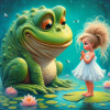 CUKROVÁ TLAČ jedlý obrázok na tortu Cukrová hmota Princezná A Žaba + MENO