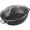 Hrniec- pekáč MagicHome, 26cm, 2,8 lit., s pokrievkou, Black Marble Line (Hrniec - pekáč do rúry 801747)