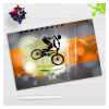 CYD prémiová podložka na stôl z vinylu 60 x 40 cm, oranžové BMX