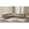 ROHOVÁ SEDAČKA CHESTERFIELD LARISSA ĽAVÁ 323 X 264 cm DONNA 6 SKLADOM