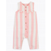 Detská kombinéza - Marks & Spencer 90 ECRU Summer Suit, Pink (Bavlnený oblek M&S s pruhmi veľkosti 90 cm)
