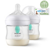 PHILIPS AVENT - Fľaša Natural Response s ventilom AirFree 125 ml, 0m+ 2 ks+WW Soapberry 60ks