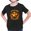 La-la-lava ch-ch-icken - Lávové kura - detské tričko s potlačou pre fanúšikov hry Minecraft - Tričkový | 0 | Čierna | Junior