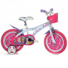 Barbie ružovo biely bicykel veľkosť 12",