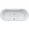 LAUFEN Thallium oválna vaňa zo smaltovanej ocele, odtok v strede, 1800 x 800 x 420 mm, biela, s protišmykom, H2250806000401