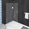 Polysan MODULAR SHOWER Walk-in stena na inštaláciu na múr, s rádiusom, 1107 mm SPH MS1-120-C