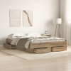 zahrada-XL Posteľový rám so zásuvkami Dub Inžinierske drevo 140 x 190 cm 3333973