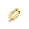 Tommy Hilfiger Pozlátený prsteň s kryštálmi Stripes 2781052