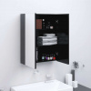 vidaXL Kúpeľňová zrkadlová skrinka 60x15x75 cm MDF antracitová - Antracitová - 217301-210473