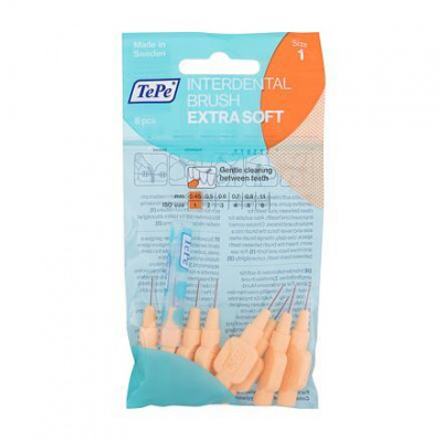 TePe Extra Soft 0,45 mm velmi jemné mezizubní kartáčky o průměru 0,45 mm 8 ks