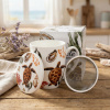 Porcelánový hrnček s čajovým infúzerom DUO SEASIDE KORYTNAČKA 360 ml