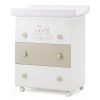 Italbaby prebaľovací pult s vaničkou Sogni D'oro biela (3v1)