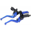 Páčky Pitbike sklopné CNC kompletná modrá - sada