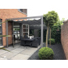 Platinum Samostatne stojaca pergola so slnečnou harmonikou Farba Harmoniky: Šedá, Farba Pergoly: Antracitová RAL 7016, Vonkajší rozmer Pergoly: 3,19 x 4,19 m