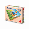 Dino PSÍK A MAČIČKA 12 Drevené kocky