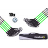 FLOORBEE Albatross 36 Green JR + Toolbag and balls čierna / zelená, 65cm (=75cm), 4x ľavá + 6x pravá, (6 - 8 rokov)