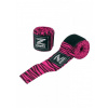 Zebra bavlnené box bandáže, ružovo-čierne