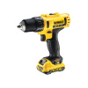 DEWALT Akumulátorový vŕtací skrutkovač 12 V bez uhlíkovej kefky (2 x 2,0 Ah akumulátor + nabíjačka) DCD710D2