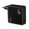 TB 3x USB-C + 1x USB-A nabíjačka, GaN, 100W, čierna (AZTBXULUSB100WB)