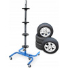 Mobilný stojan na pneumatiky/kolesá na kolesách, prepravný, do 150 kg, vešiak