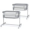 Prístavná postieľka 2v1 Kinderkraft NESTE UP 2 Light Grey s matracom Kinderkraft