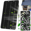 VONKAJŠÍ SOLÁRNY PANEL, VENTILÁTOR 10 W, DVOJITÝ VÝFUK PRE SKLENÍKY, KURNÍK
