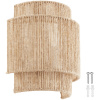 tectake 406074 nástenné svietidlo lignea lux z juty v boho štýle, 40w - prírodné