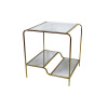 Bravissima Kitchen Postranný stolík DKD Home Decor Zlatá Kov Zrkadlo 50 x 50 x 55 cm