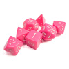 Sada kociek na RPG: Chessex - Pink White Opaque (7 ks)