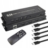 Prepínač KVM 4x1 HDMI USB-C Multiviewer 1080p/4K pre 4 zdroje obrazu