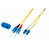 Fiber kábel LC-SC, 45m Duplex OS2(9/125µm), LSOH, 2mm, žltý