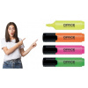 Viacfarebný zvýrazňovač Office Products 4 ks