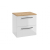 ArtDef Skrinka pod umývadlo FERATA D60 2S/45 | biela 60 cm