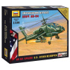Zvezda Wargames (HW) H-64 Apache Model Set vrtuľníka 1:144, 21 dielov (ZVEZDA Wargames (HW) vrtuľník - H-64 Apache 1:144, 10,5cm, Model No.: 7408)