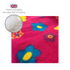DRYBED Premium Vet Bed Kvety ružový 150 x 100 cm