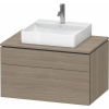 DURAVIT L-Cube závesná skrinka pod umývadlo na dosku, 2 zásuvky, 820 x 550 x 482 mm, dub Terra, LC4880035350000