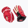 Hokejové rukavice CCM JetSpeed FT4 Pro SR červená/biela (15'')