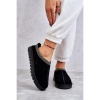 Dámske čierne hrejivé papuče, W5826 BLACK__23665-37 37