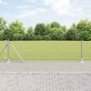 zahrada-XL Plot s stĺpmi Strieborná 0.4 x 10 m Ocel potiahnutá PVC 3353748