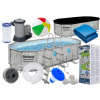 Rám záhradného bazéna 549x274x122 Bestway 56716 (Rámové bazénové okno 549x274x122 Bestway 56716 sivá)