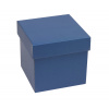 Darčeková krabička s vekom 150x150x150/40 mm, modrá