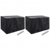 vidaXL Ochranné obaly na záhradný nábytok 2 ks 140x70x90 cm 8 očiek - Čierna - 181474-115582